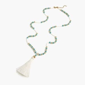 NWT ⛱️🔥J.Crew - Turquoise Beaded Tassel Necklace - OS
